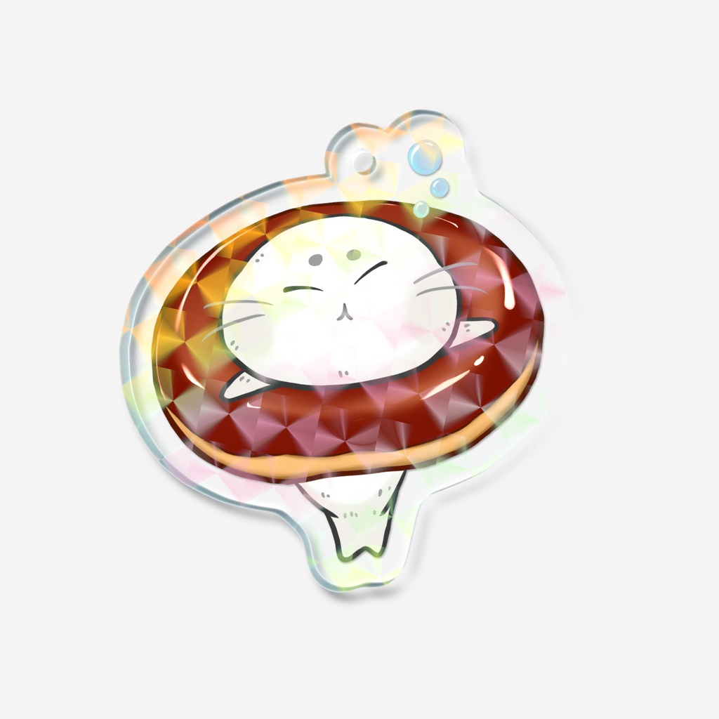 ドーナツにハマったアザラシの赤ちゃん🍩ホログラムアクキー