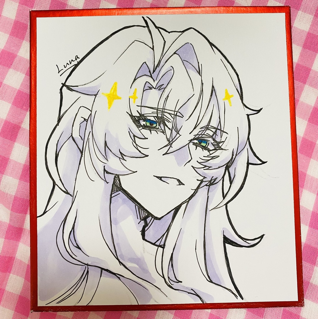 アルジェンティ手描き色紙