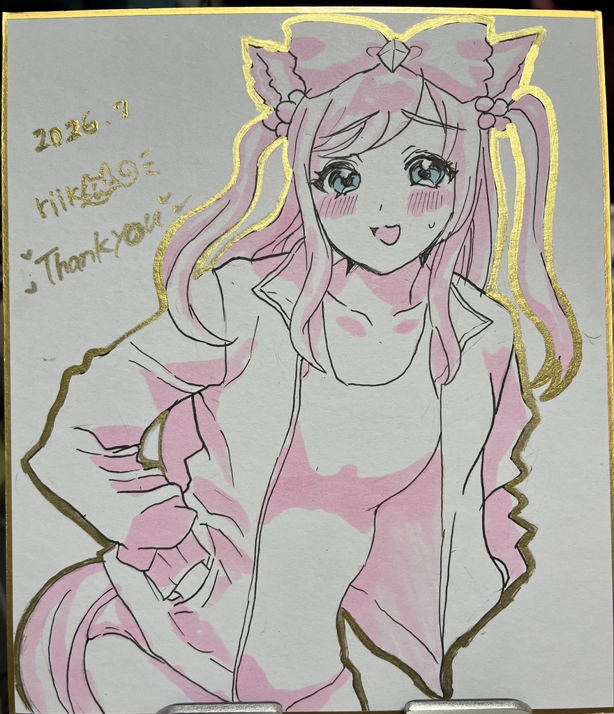 ミニ色紙  アグネスデジタル