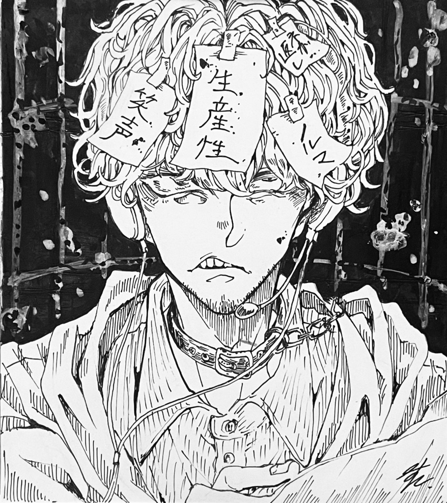 ミニ原画「kankind man by telemarketing」