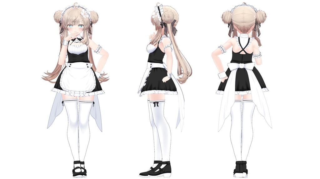 【7アバター対応】メイド【ギミック付き衣装】