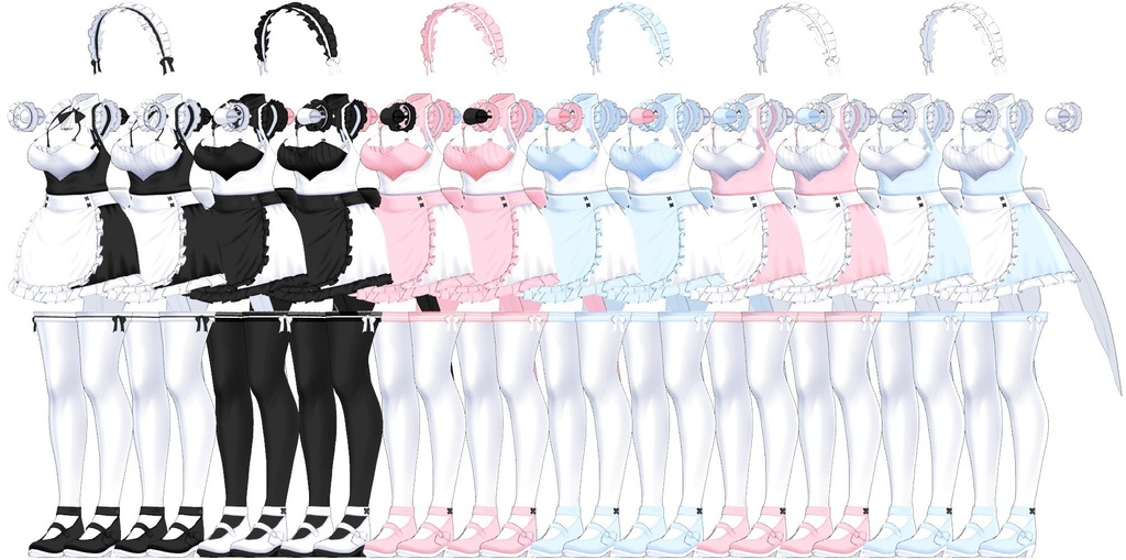 【7アバター対応】メイド【ギミック付き衣装】