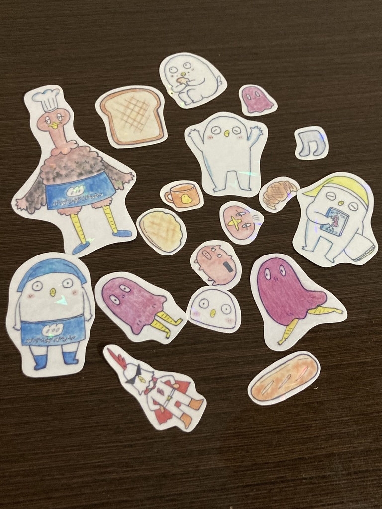 シラタマくんとシールもいっしょ