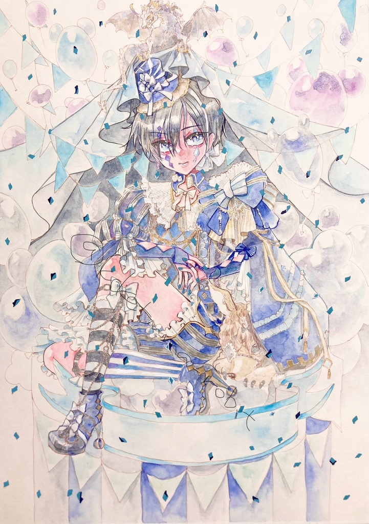 フレームレス原画　サーカス少年