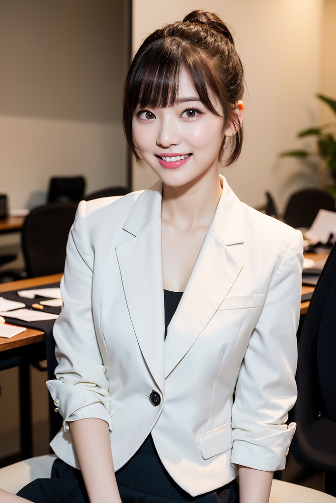 笑顔で働く美人OL写真集(AI美女)