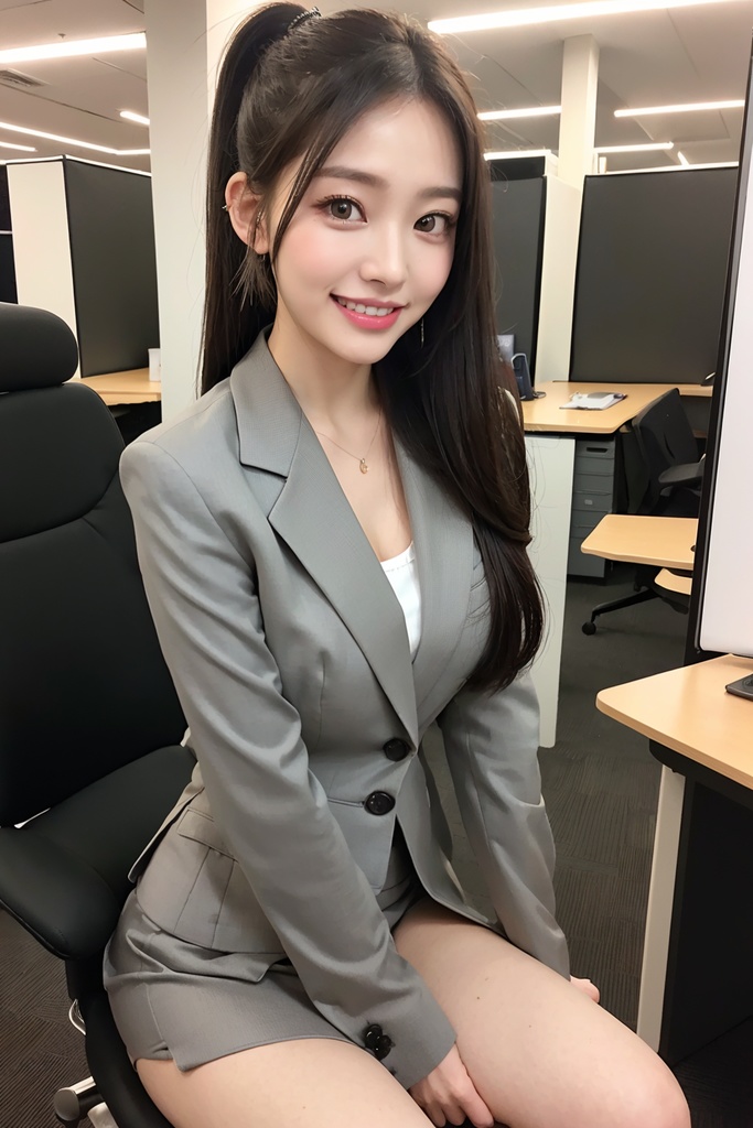 笑顔で働く美人OL写真集(AI美女)