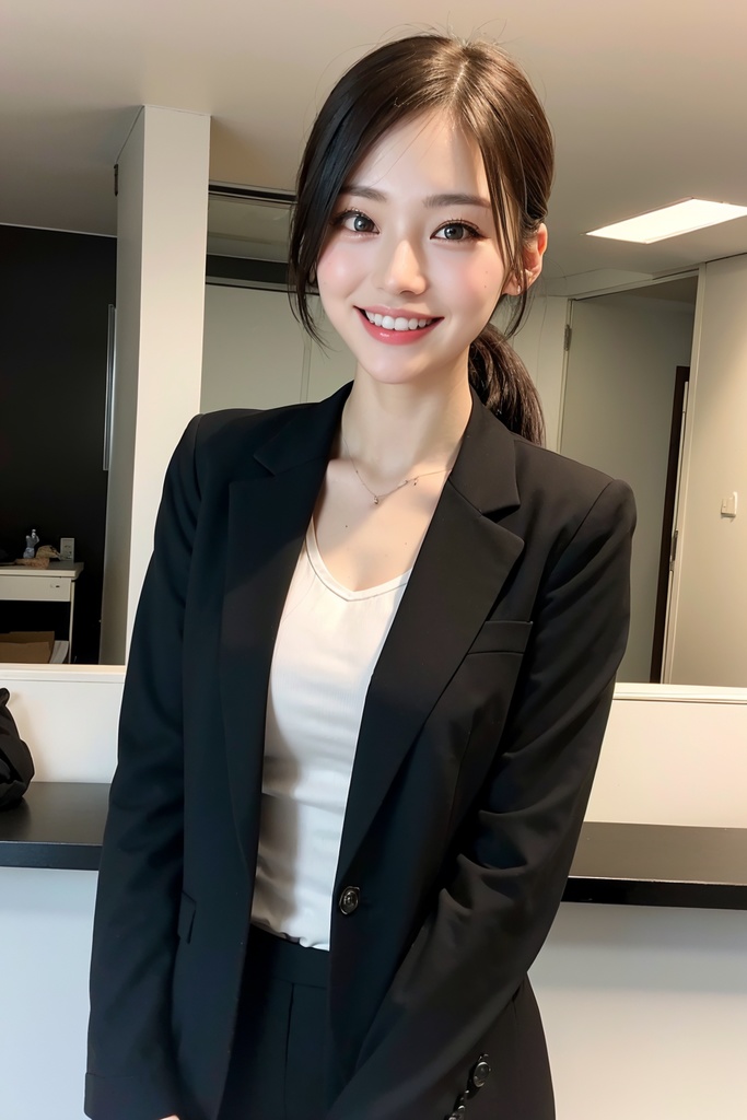 笑顔で働く美人OL写真集(AI美女)