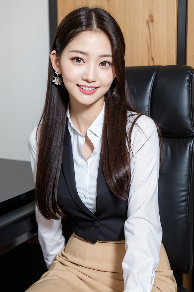 笑顔で働く美人OL写真集(AI美女)