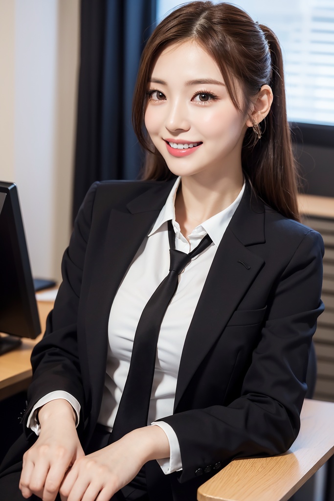 笑顔で働く美人OL写真集(AI美女)