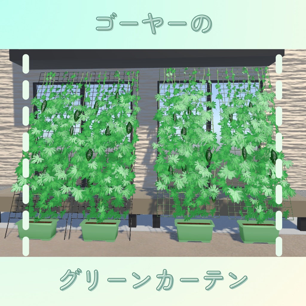 ゴーヤーのグリーンカーテン