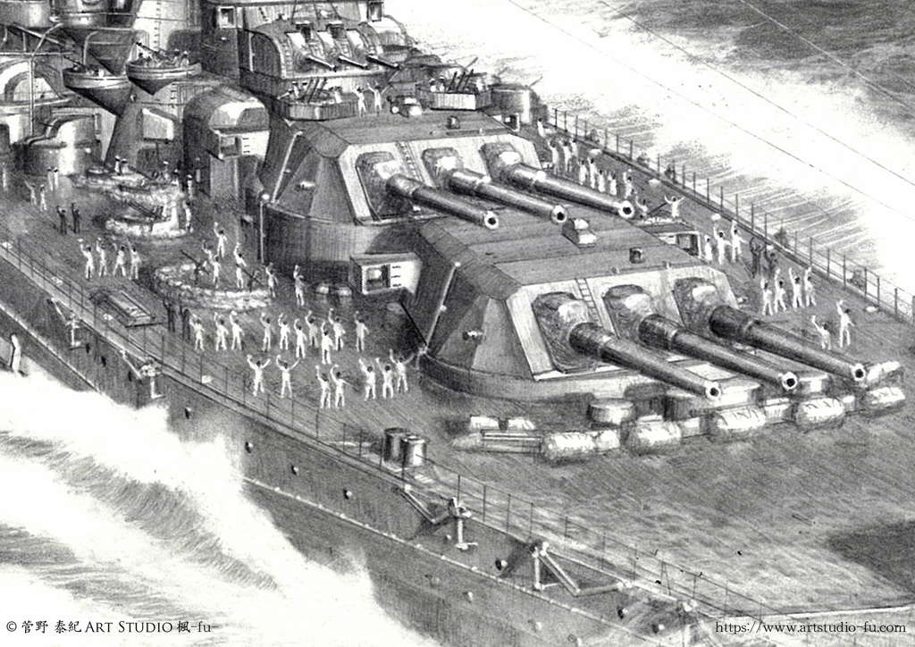 【第2版】限定製作ミニチュア複製原画「菊水2605 -戦艦 大和 & 零式艦上戦闘機52型甲-」