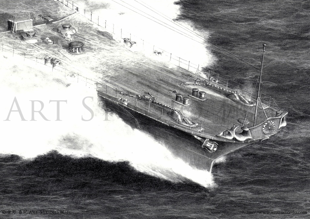 【第2版】限定製作ミニチュア複製原画「菊水2605 -戦艦 大和 & 零式艦上戦闘機52型甲-」