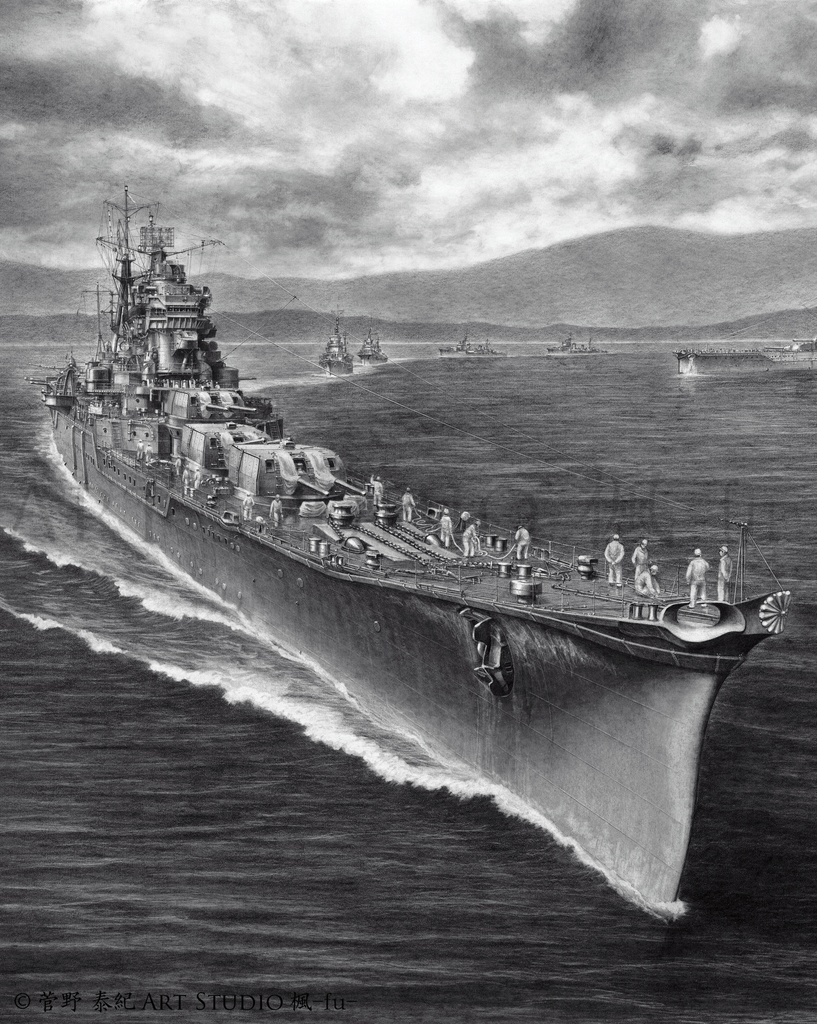 限定製作ミニチュア複製原画「抜錨 -西村艦隊 26041022-」