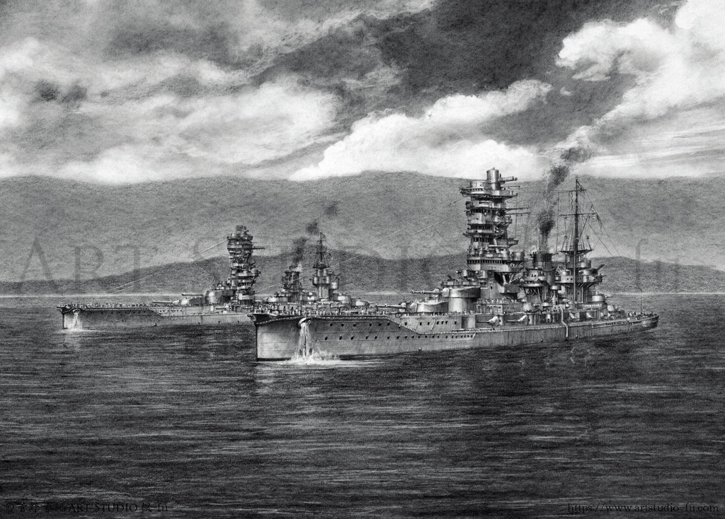 限定製作ミニチュア複製原画「抜錨 -西村艦隊 26041022-」