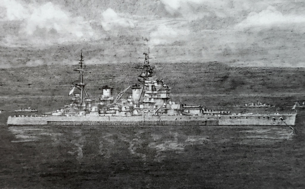 限定製作ミニチュア複製原画「東京湾上の星条旗 −戦艦 ミズーリ 19450902−」