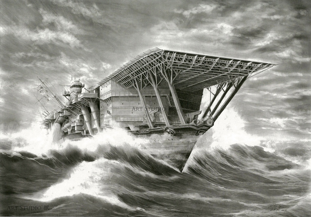 「双対の巨竜 阿形 ‐航空母艦 加賀 1942‐」高精細レプリカ