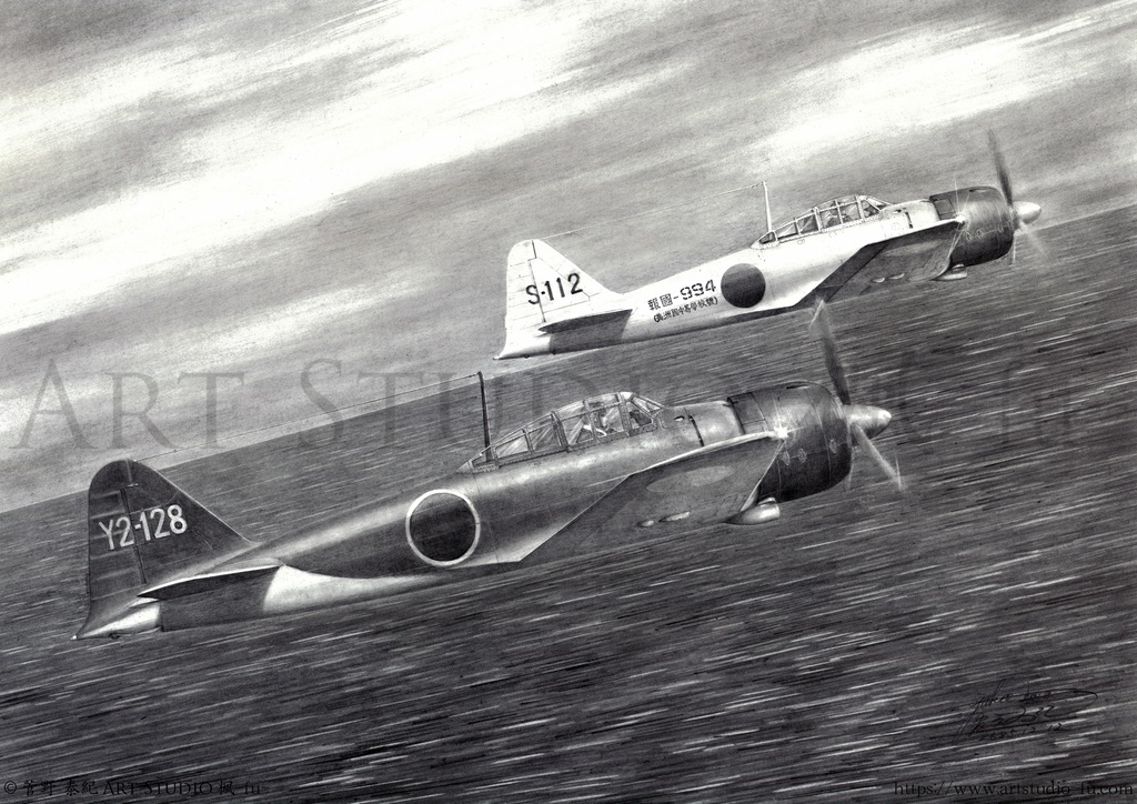 限定製作ミニチュア複製原画「双翼の軌跡 -三菱 A6M 零式艦上戦闘機 三二型-」