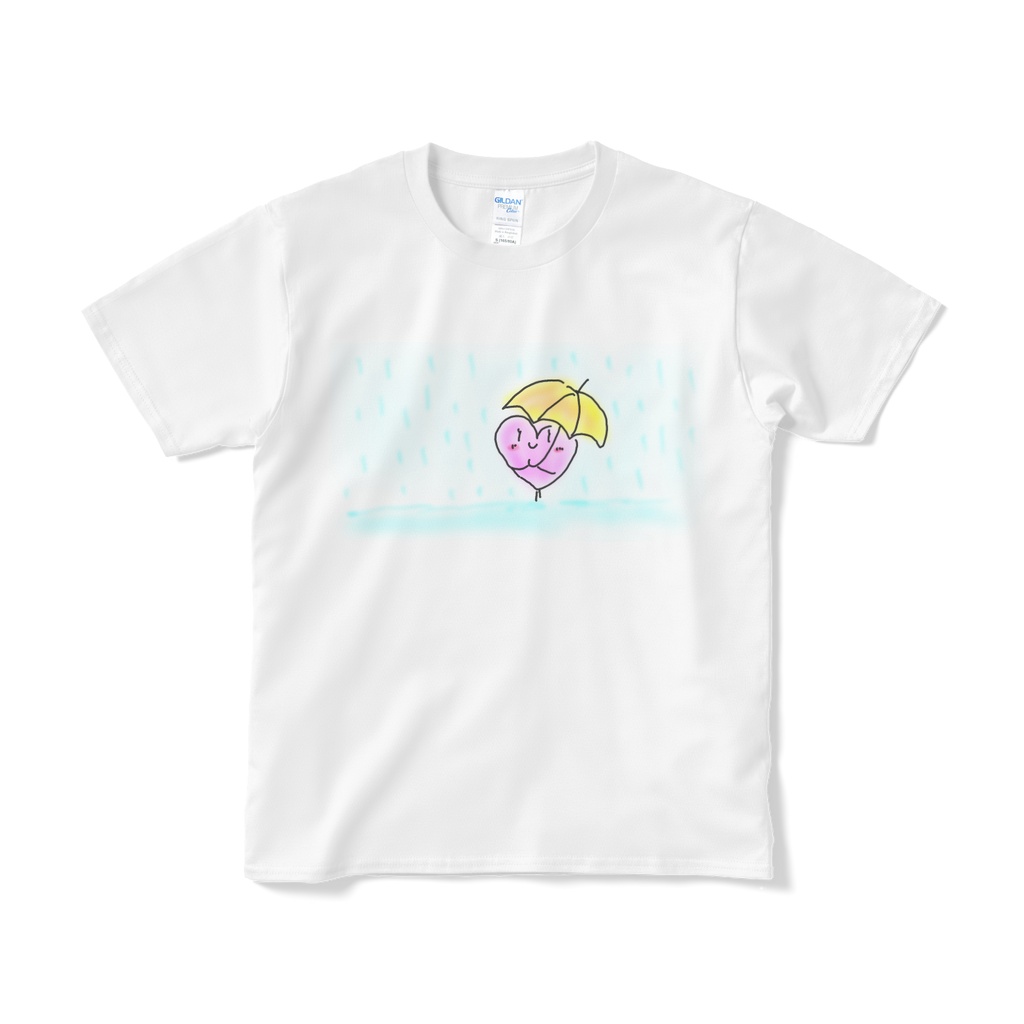 雨の日のハートちゃんTシャツ