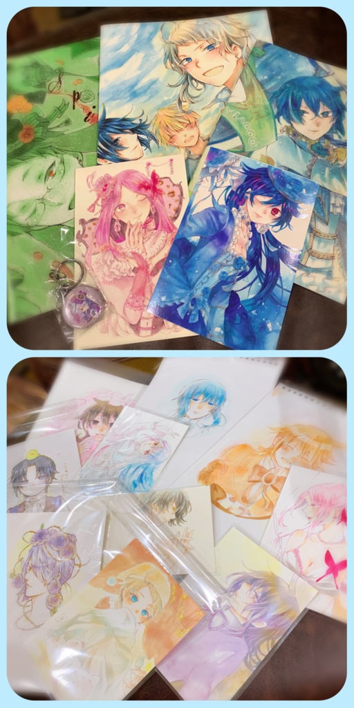 原画＋既刊3種＋ポストカード＋缶バッジキーホルダーセット
