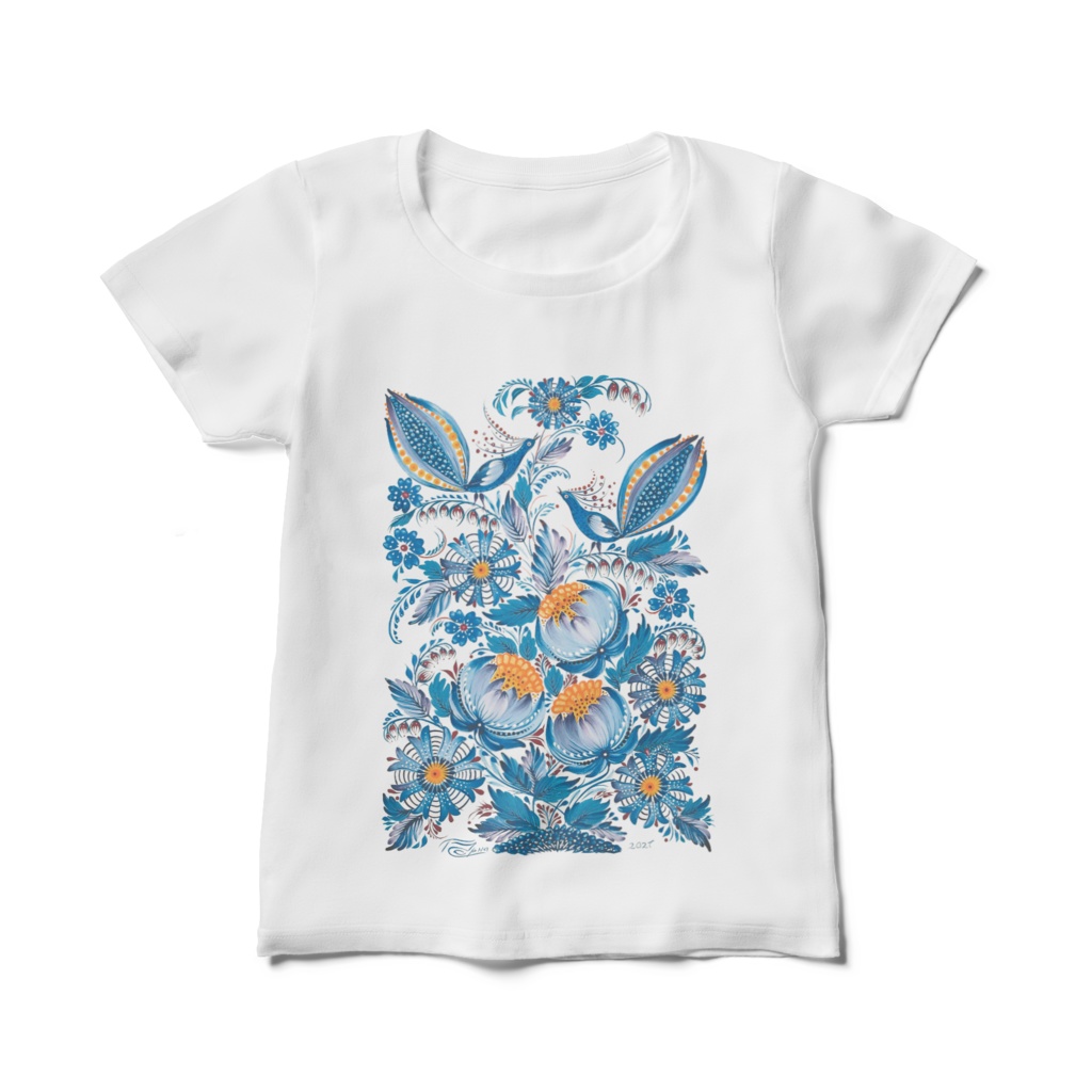 Tatyana.chorna☆ペトリキウカTシャツ(レディース)☆5デザイン