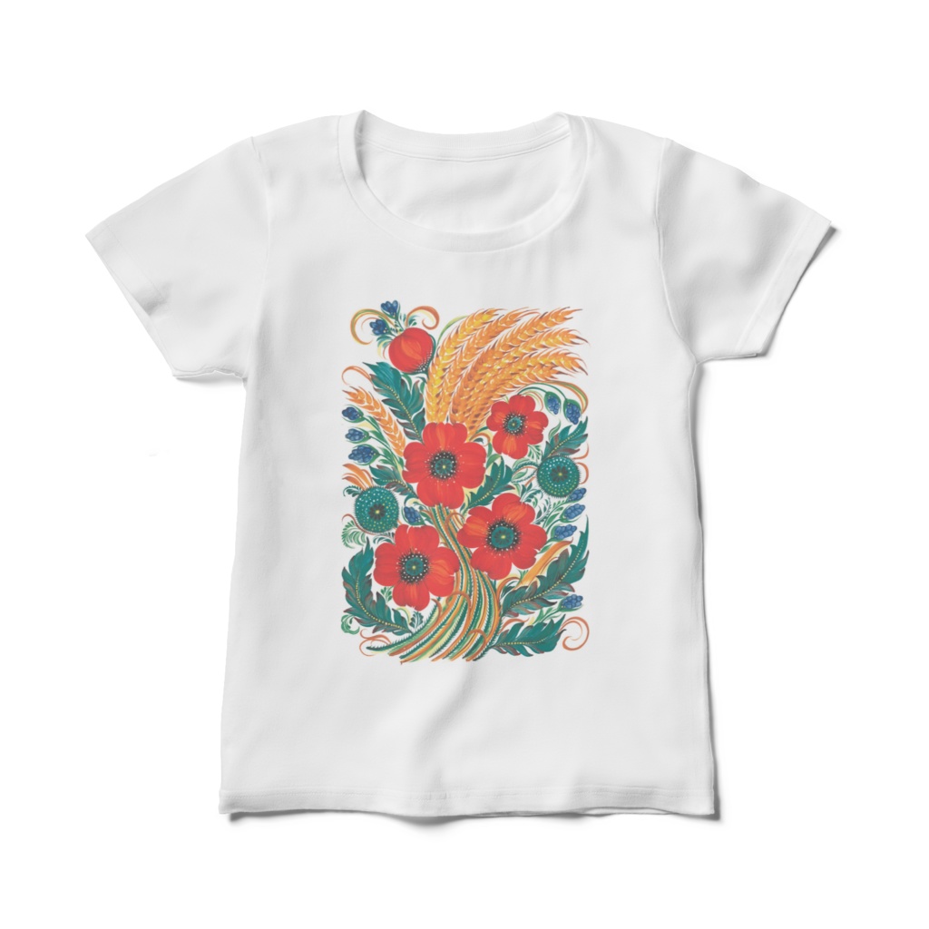 Tatyana.chorna☆ペトリキウカTシャツ(レディース)☆5デザイン