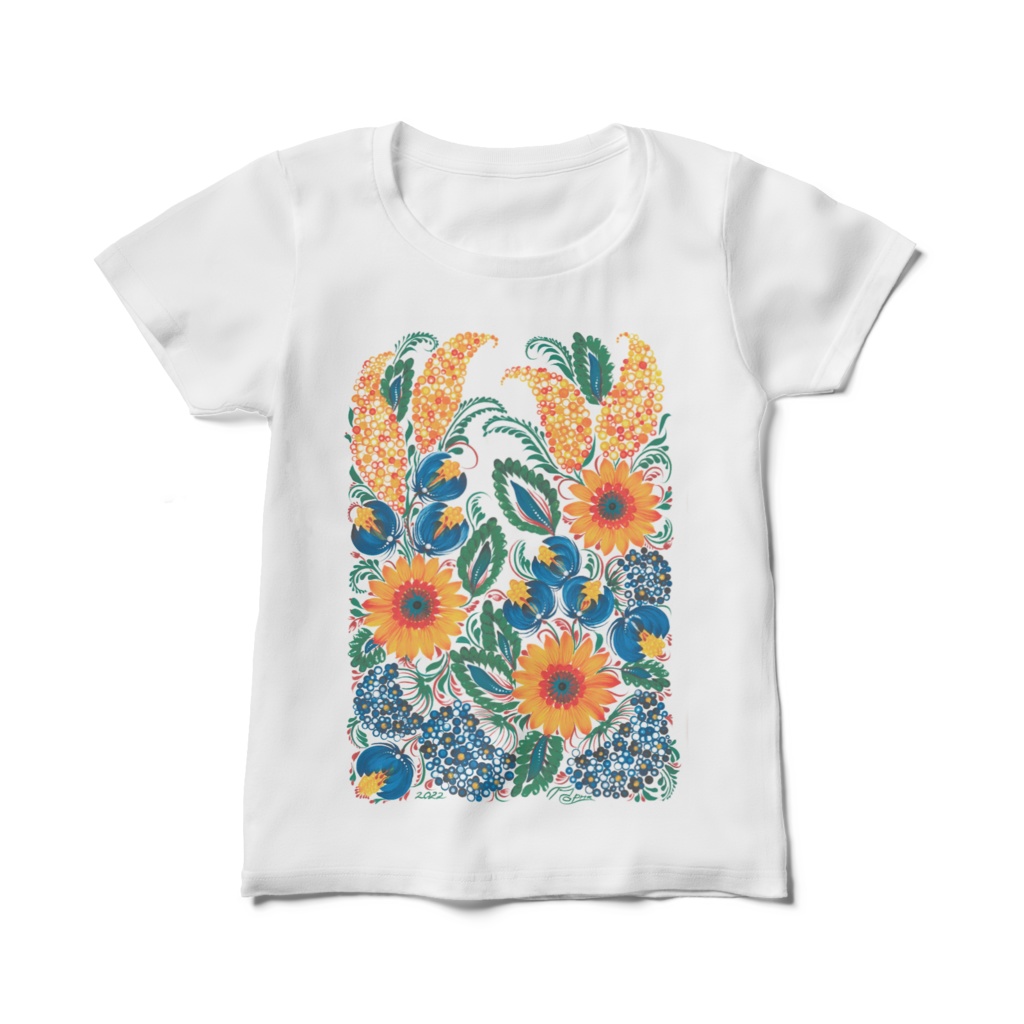 Tatyana.chorna☆ペトリキウカTシャツ(レディース)☆5デザイン