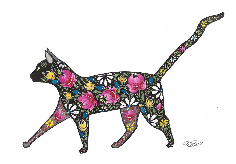 Tatyana.chorna☆ペトリキウカ猫ちゃんトートバッグ