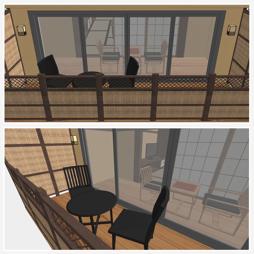 【3D背景】旅館・和室【skp形式】