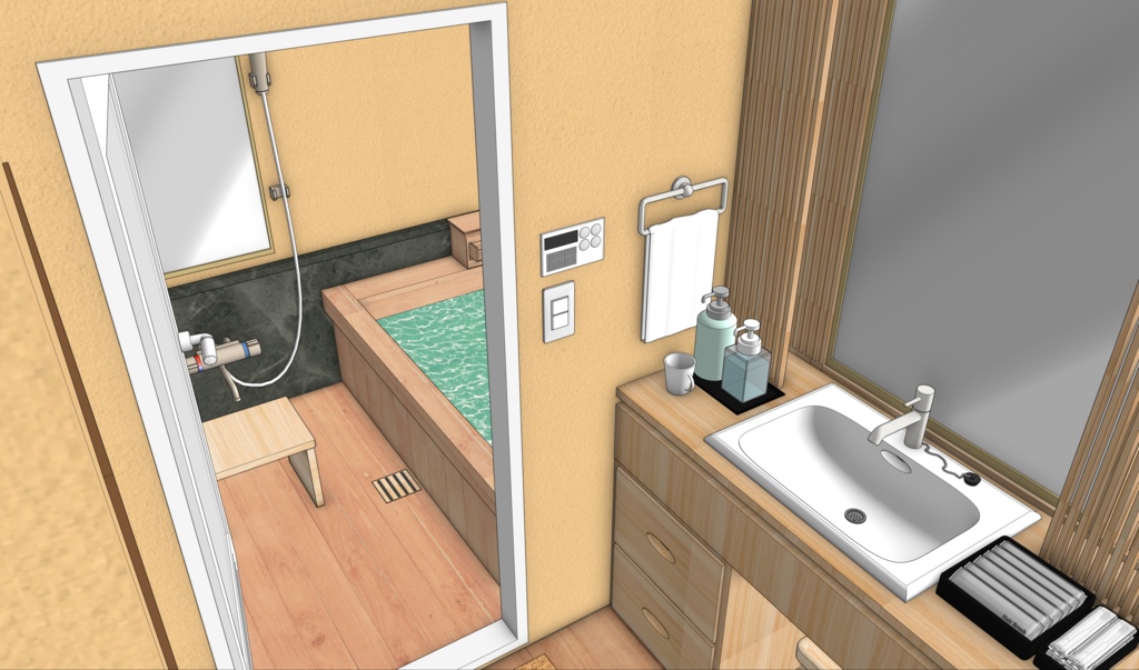 【3D背景】旅館・和室【skp形式】