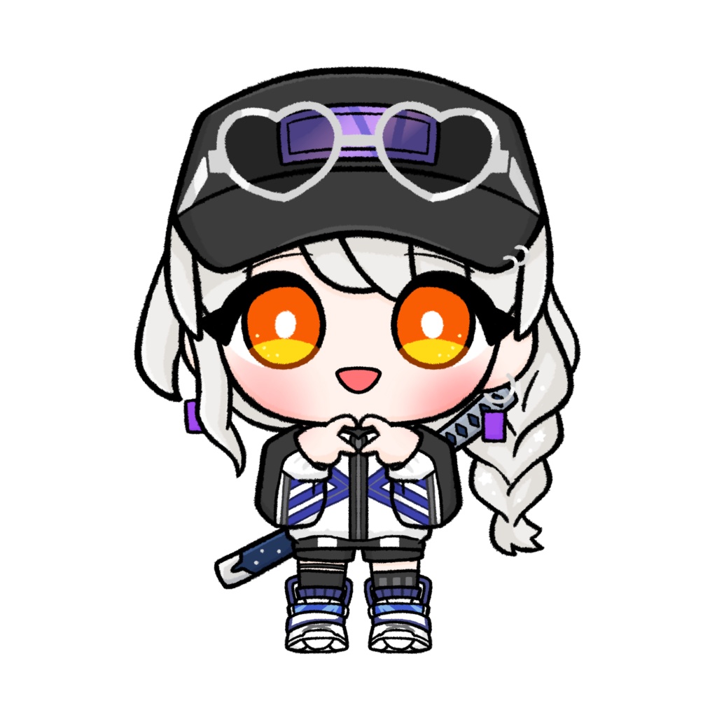 女の子ステッカー