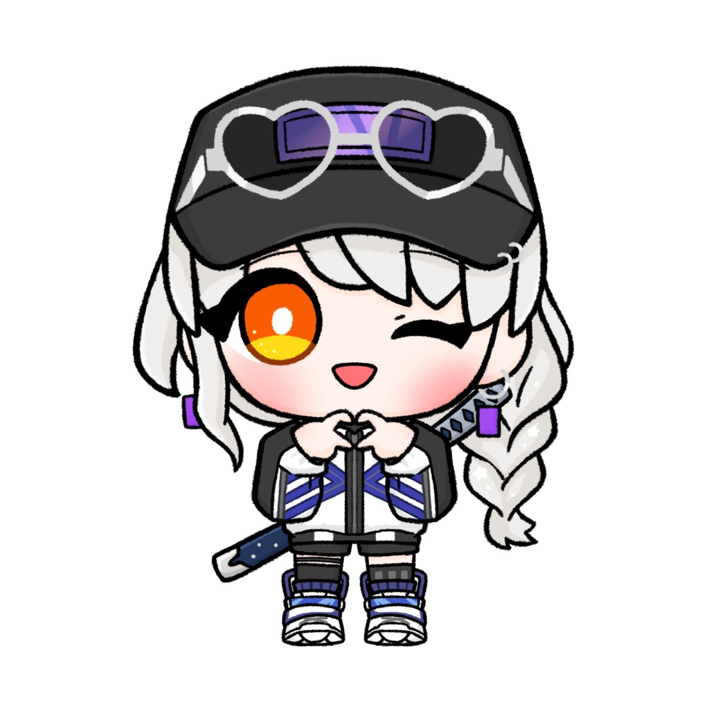 女の子ステッカー(ウインクver.)