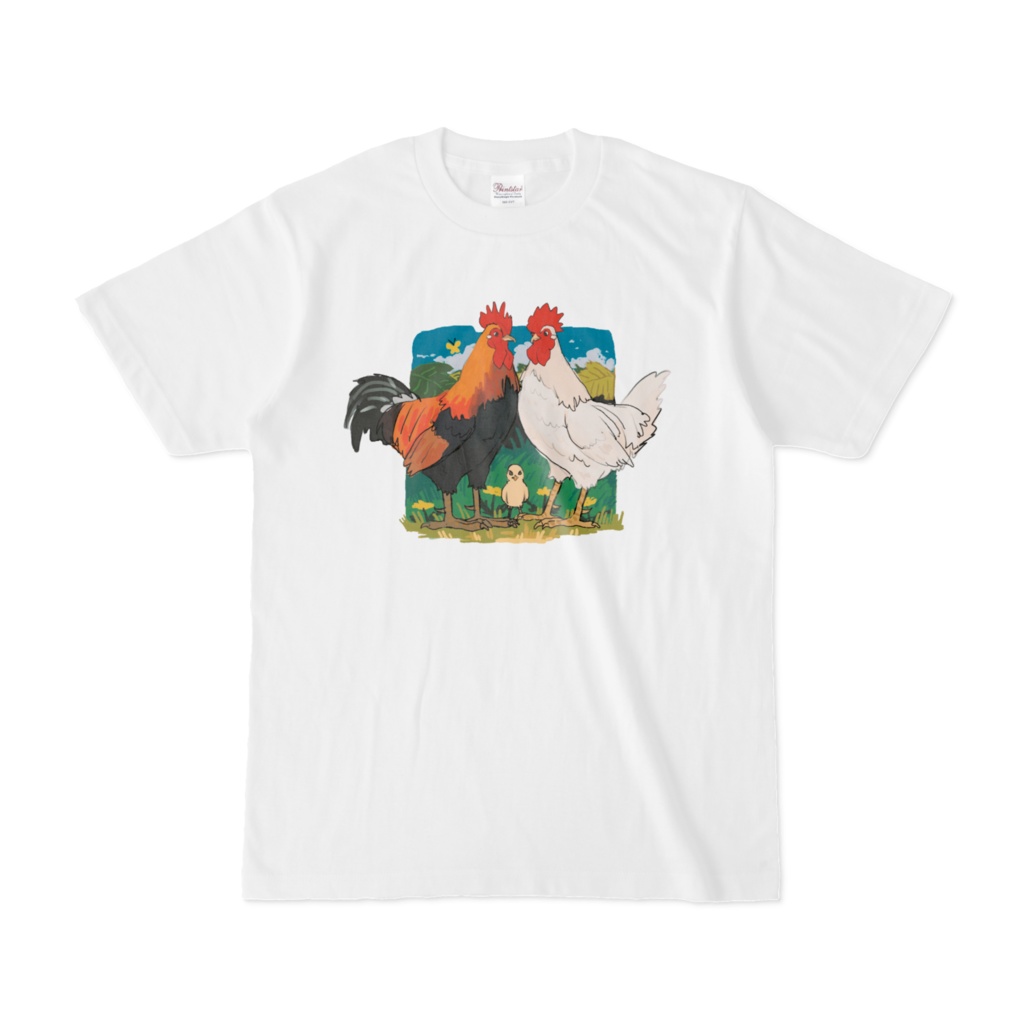 ニワトリと鶏とヒヨコTシャツ