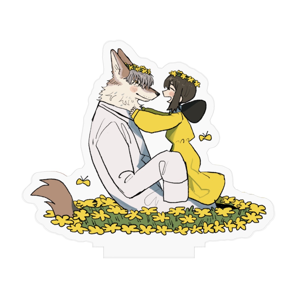 2人お花畑でアクスタ