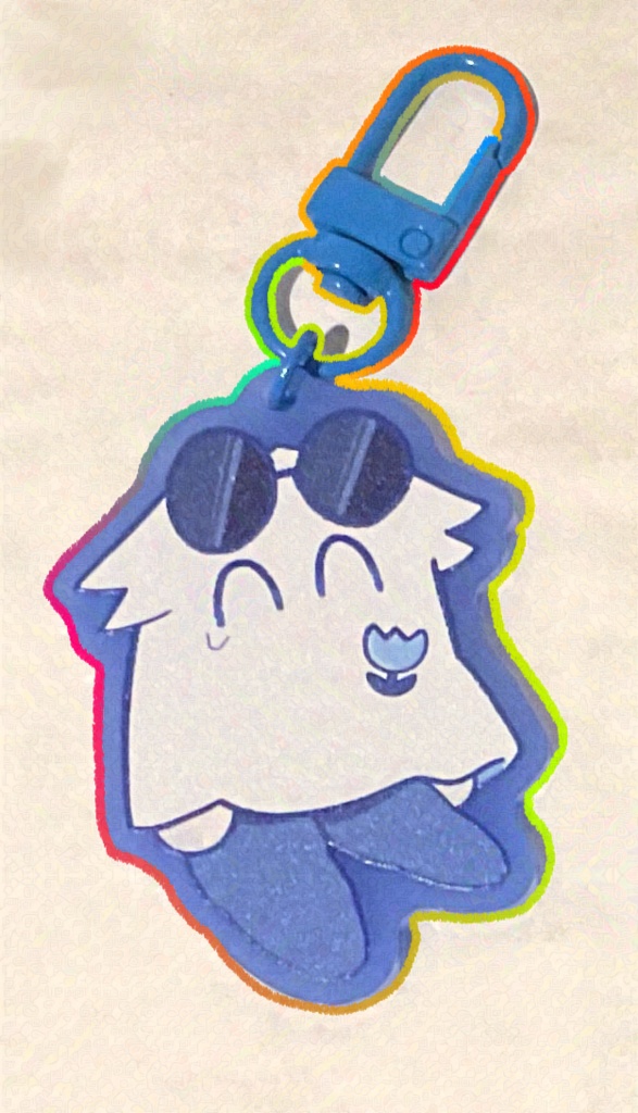 アクリルキーホルダー:👻📛