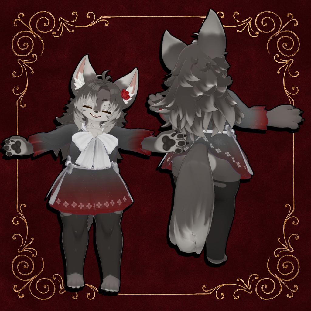 【ジル-S-用衣装】Velvet Ribbon Dress