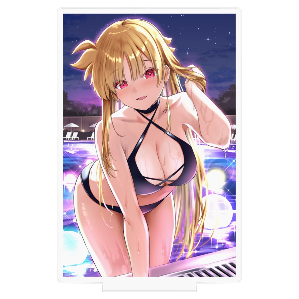 フェイト・T・ハラオウン アクリルスタンド ナイトプールver.