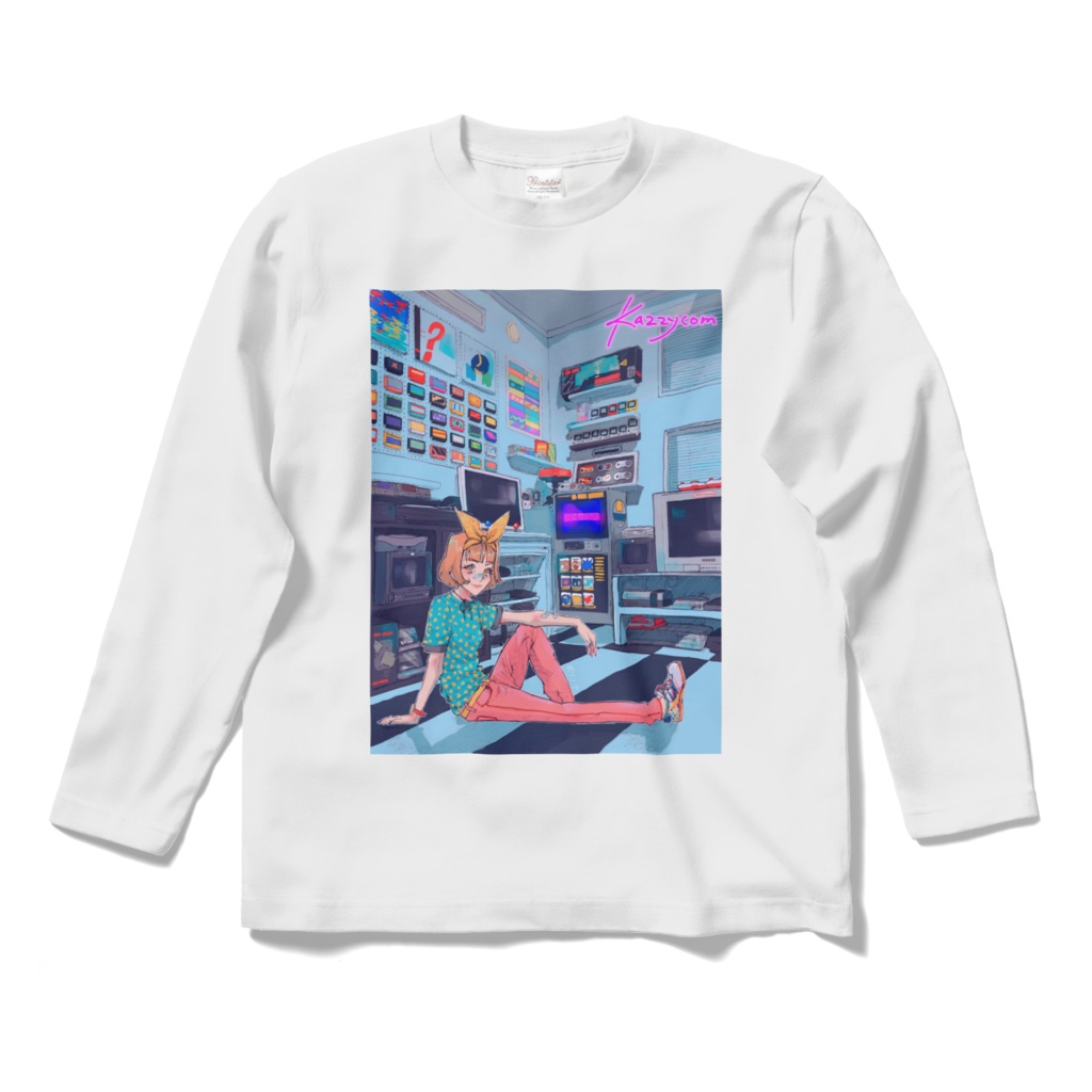 カジコムの部屋ロングスリーブTシャツ