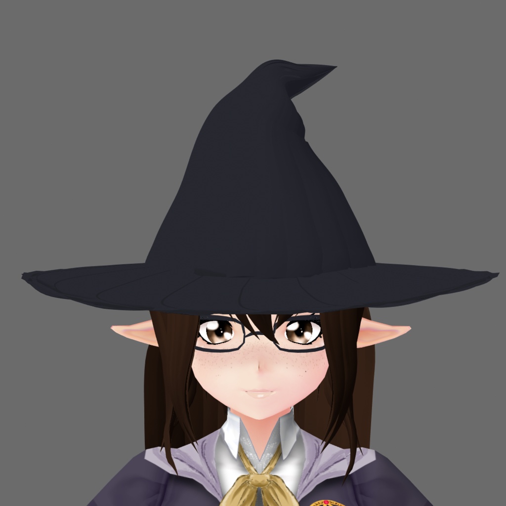 [VROID] PRESET Simple black Witch Hat BETA VERSION