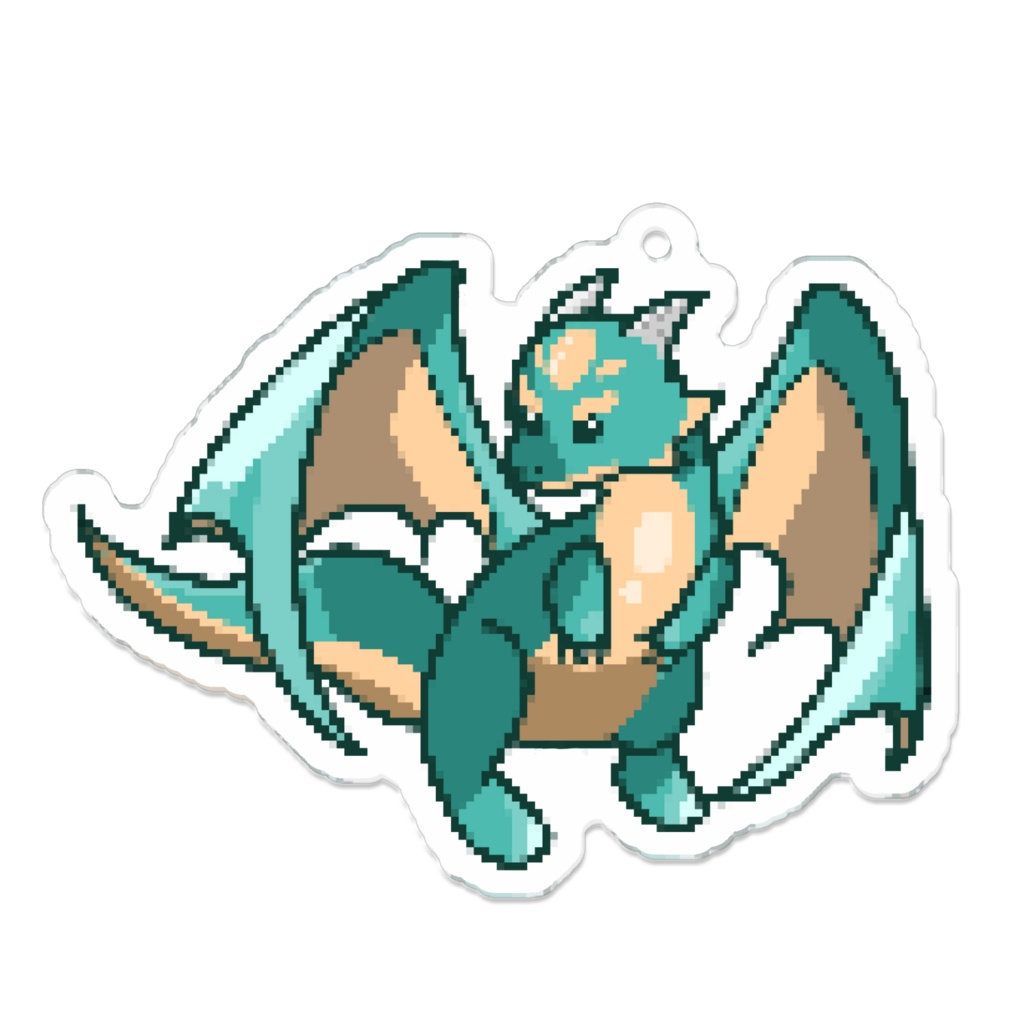 【ドット絵】ドラゴン(緑)