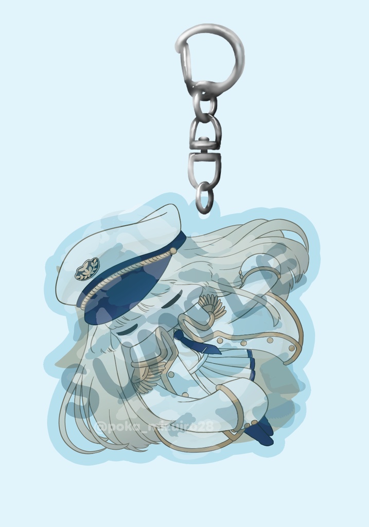 水面アクリルキーホルダー　レトロ