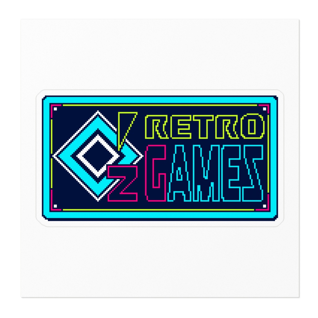 Q'zRETROGAMES ロゴステッカー