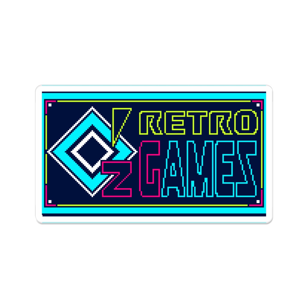 Q'zRETROGAMES ロゴアクリルバッジ