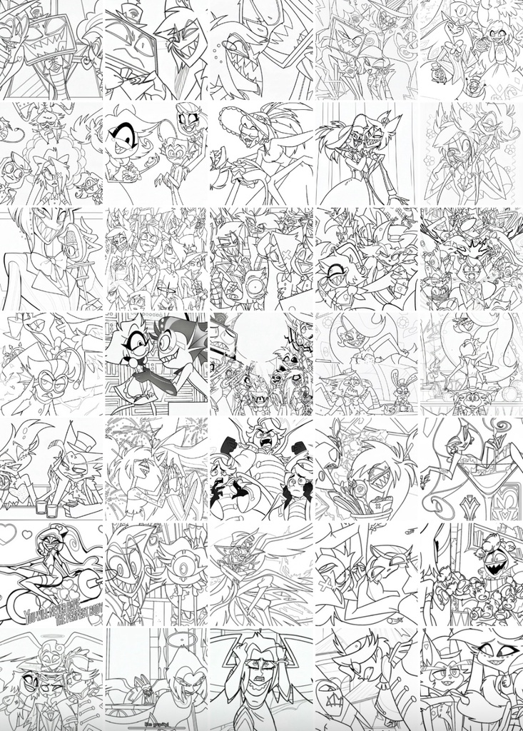 Hazbin Hotel Coloring Pages // 42 pages