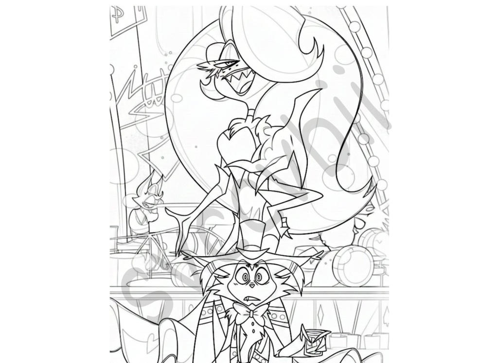 Hazbin Hotel Coloring Pages // 42 pages