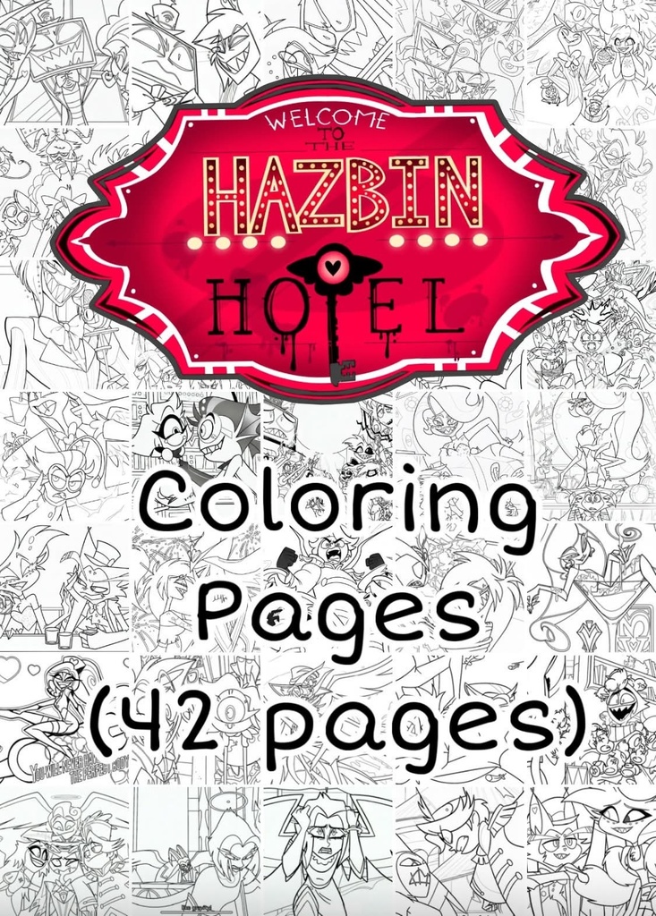 Hazbin Hotel Coloring Pages // 42 pages