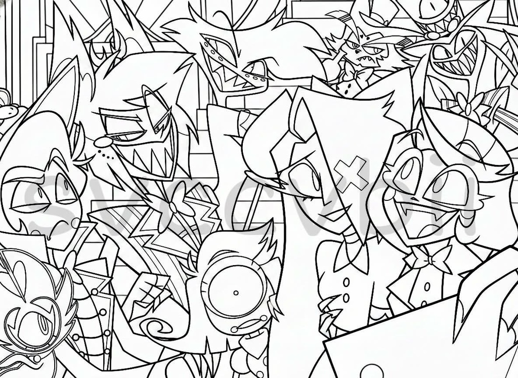 Hazbin Hotel Coloring Pages // 42 pages
