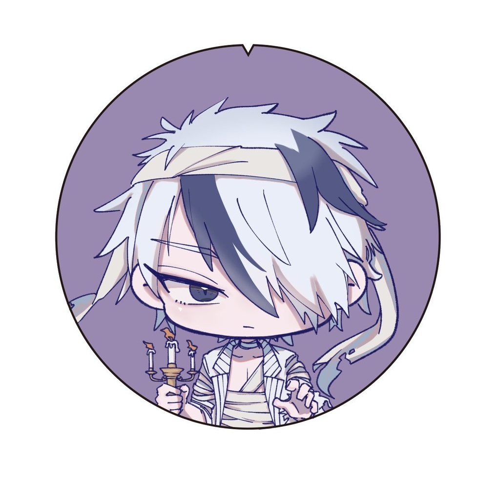 【委託】つきさんハロウィン缶バッジ