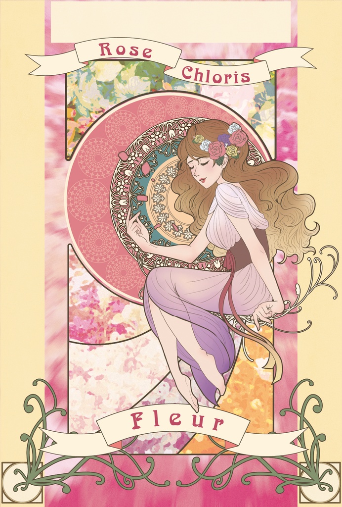 アール・ヌーヴォー「花鳥風月」 オリジナルポストカード 全4種