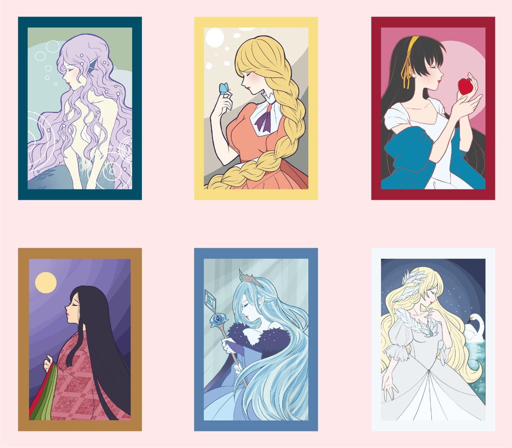 童話シリーズ 全絵柄付き着せ替えフォトキーホルダー