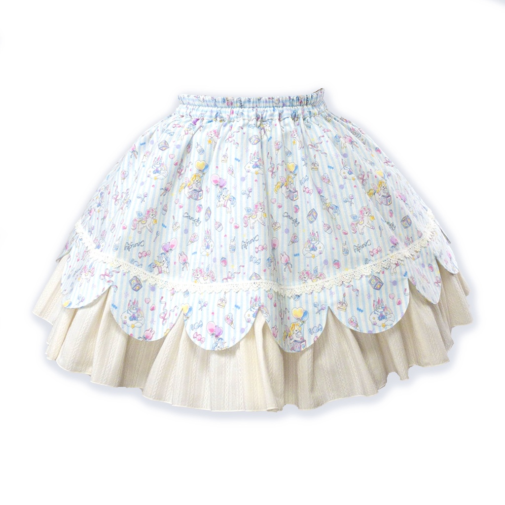 【型紙】スカラップスカート